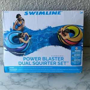 Swimline Powerblaster Dual Squirter Innertube Set, red/Blue, 8" Brand New in box